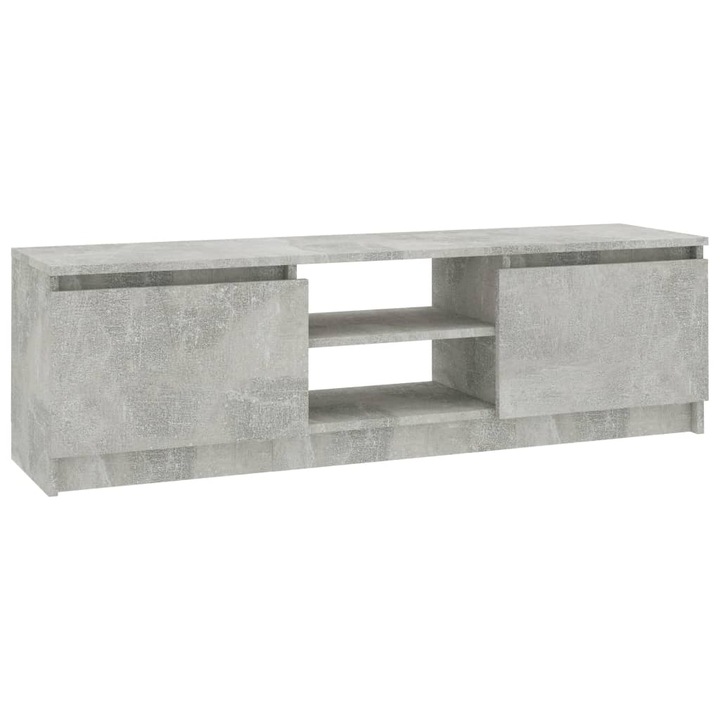 Comoda TV vidaXL, gri beton, 120 x 30 x 35,5 cm, PAL, 18 Kg