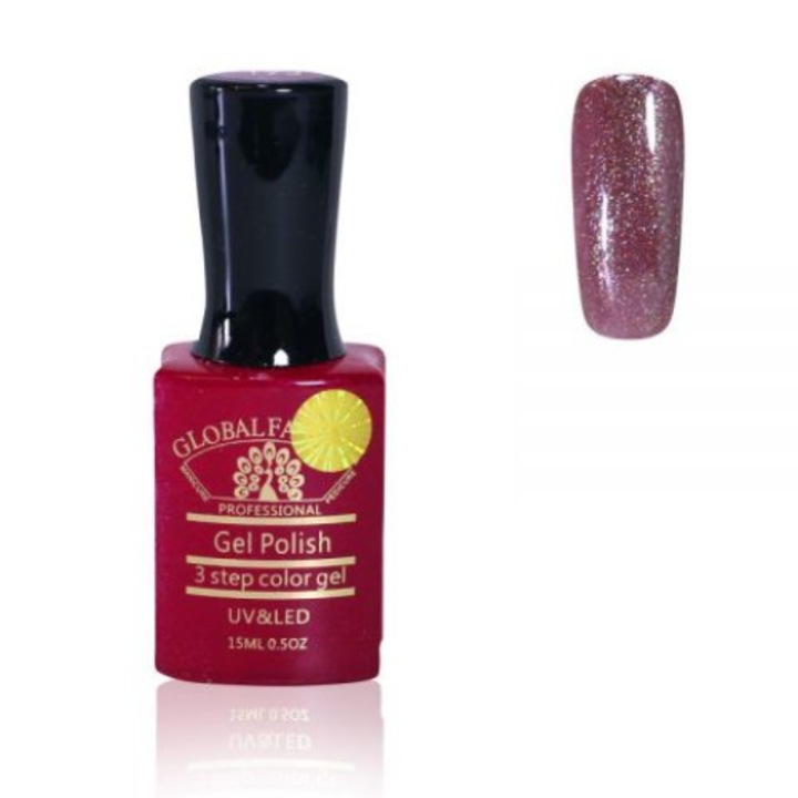 Полуперманентен лак за нокти, Global Fashion, Premium, 15 ml, Violet 173