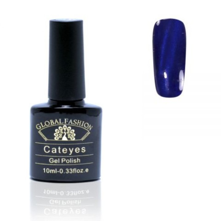 Oja semipermanenta, Global Fashion, Cat Eyes, 10 ml, Albastru 81