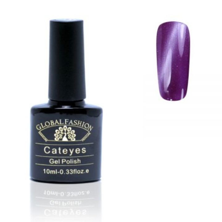 Oja semipermanenta, Global Fashion, Cat Eyes, 10 ml, Violet 13