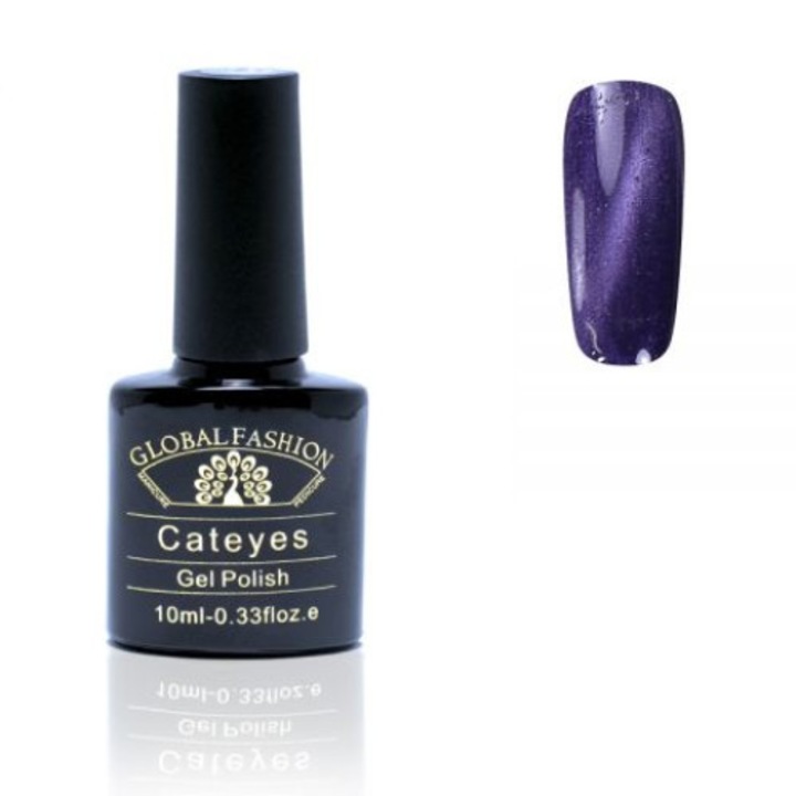 Oja semipermanenta, Global Fashion, Cat Eyes 10ml, Violet 23