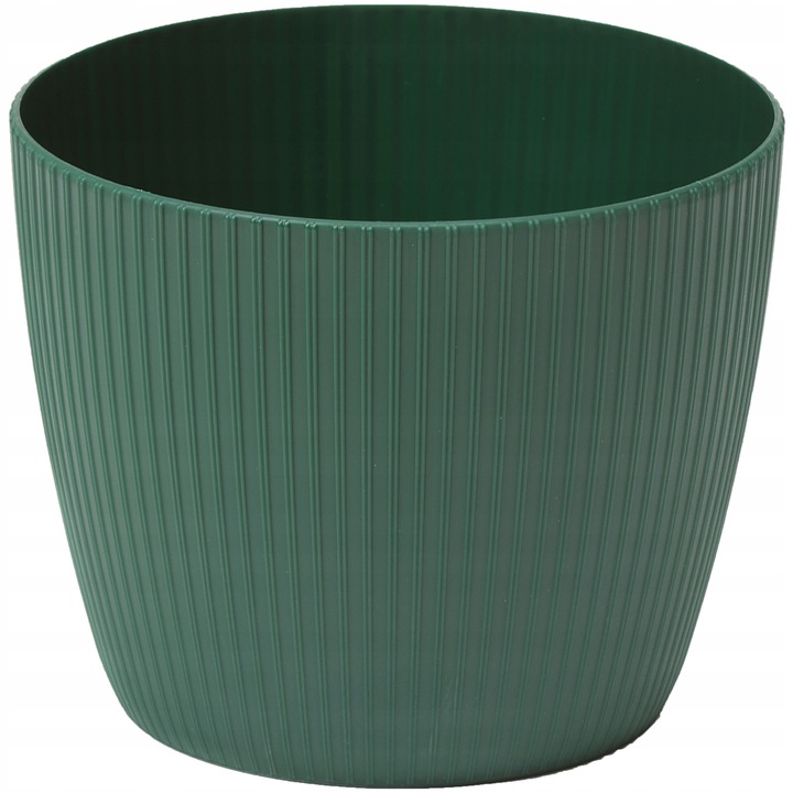 Ghiveci decorativ, Lamela, Plastic, 22 cm, Verde