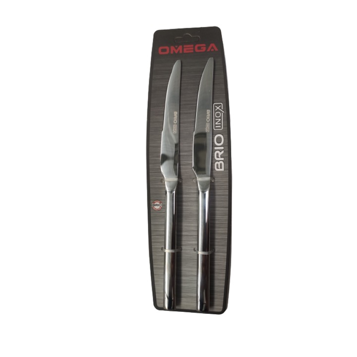 Комплект от 2 ножа Brio Inox Omega, Неръждаема стомана, 21 см