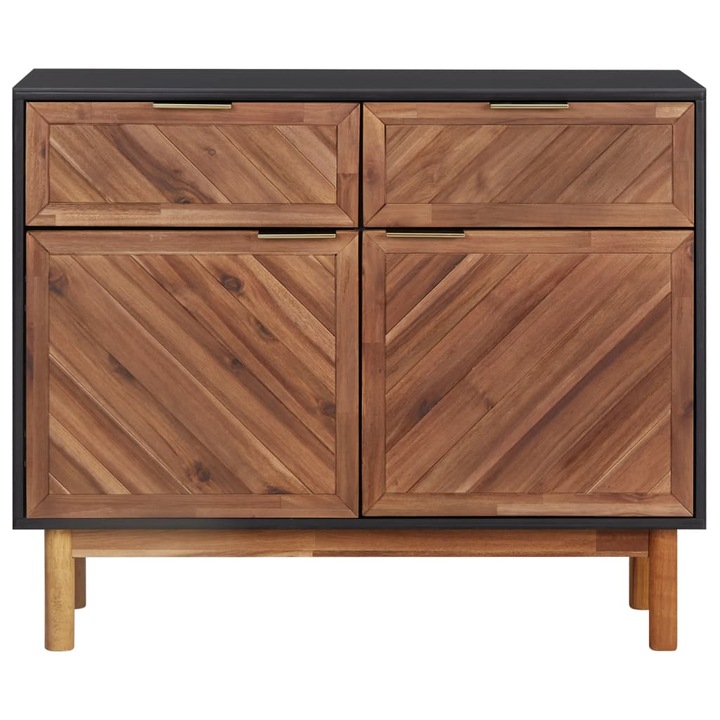 Dulap vidaXL, 90 x 33,5 x 75 cm, lemn masiv de acacia si MDF, 26.1 kg