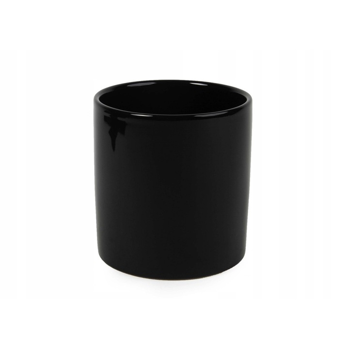 Ghiveci, Polnix, 8 cm, Ceramica, Negru