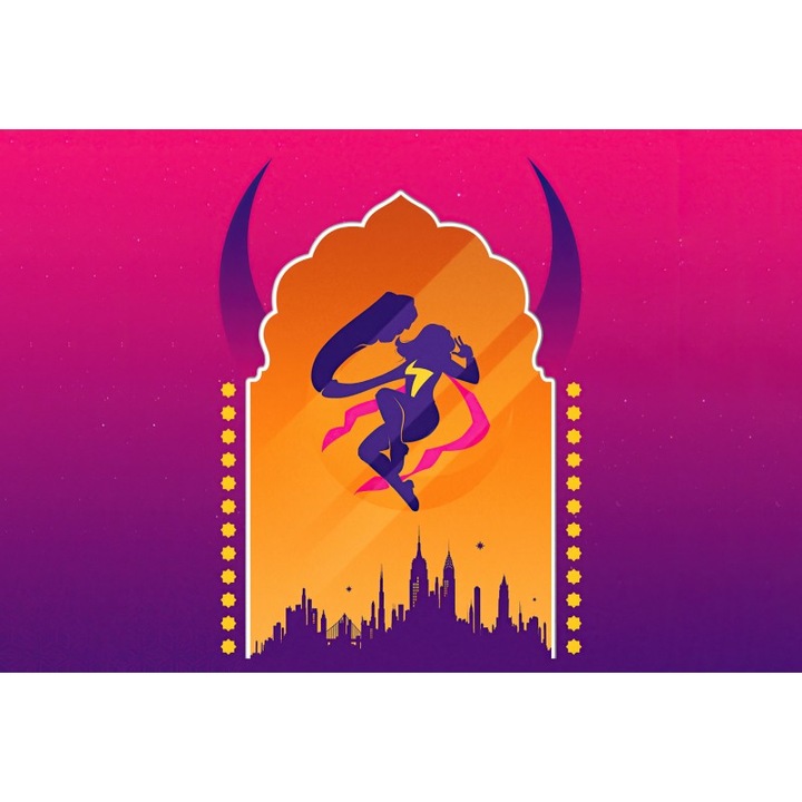 Poster Ms Marvel Poster Art, 61x90cm, poster1970, Multicolor