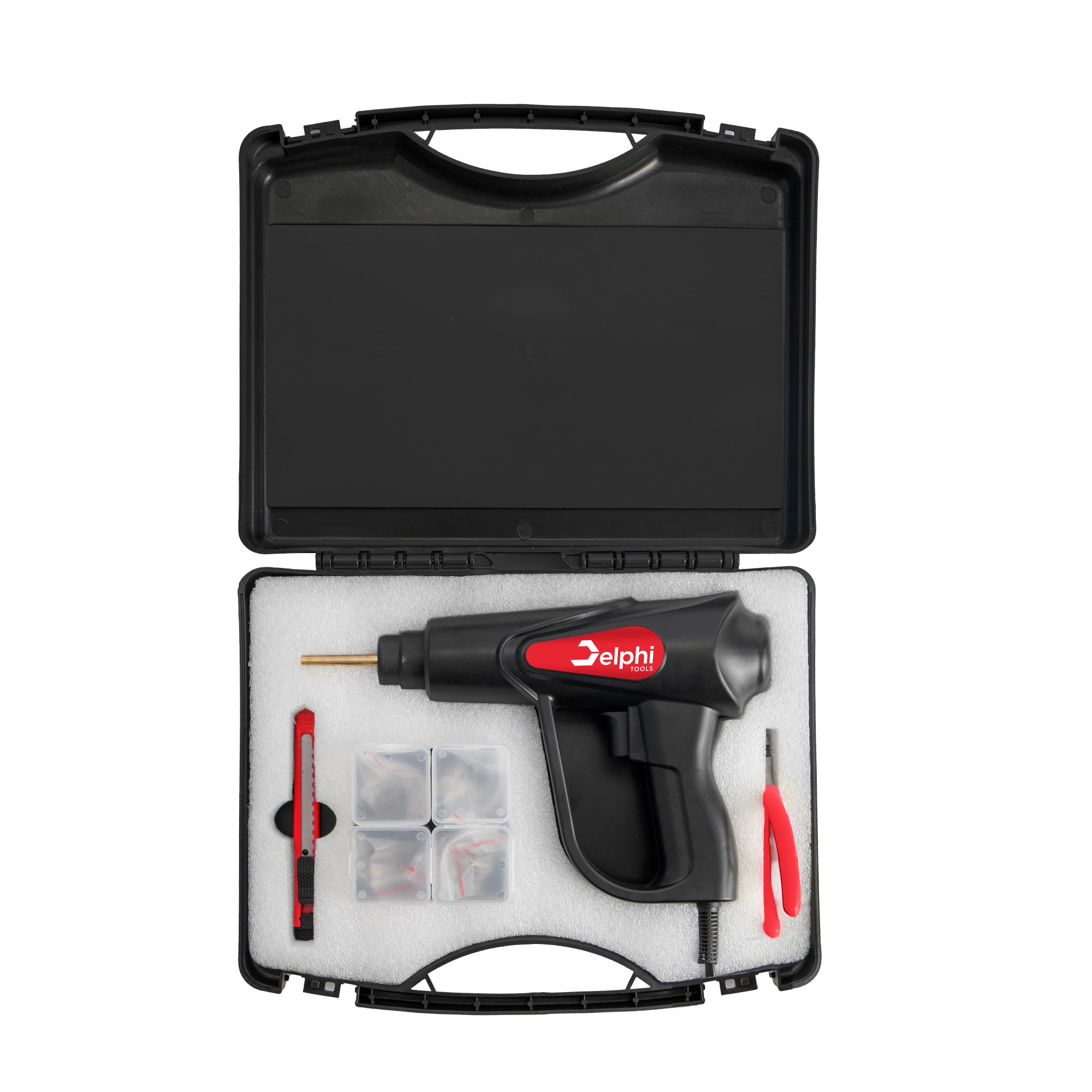 Aparat de sudura, Delphi Tools, Pentru plastic, Negru/Rosu - eMAG.ro