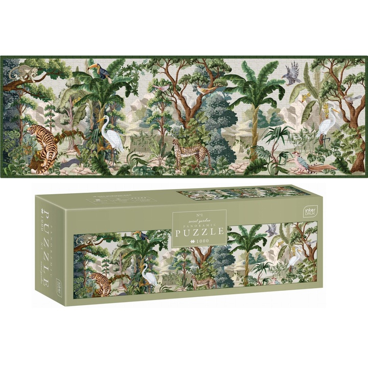 Пъзел 1000 части Secret Garden, Interdruk, Cardboard, Green