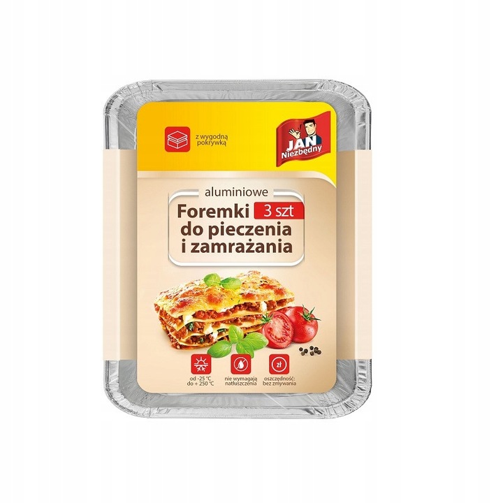 Set forme de unica folosinta pentru copt, Sarantis, Aluminiu, 3 buc, Argintiu