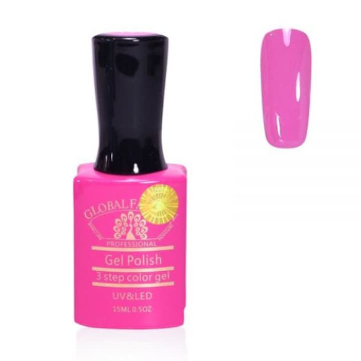 Oja Roz Oja semipermanenta, Global Fashion, Premium, 15 ml, Roz 137 - eMAG.ro