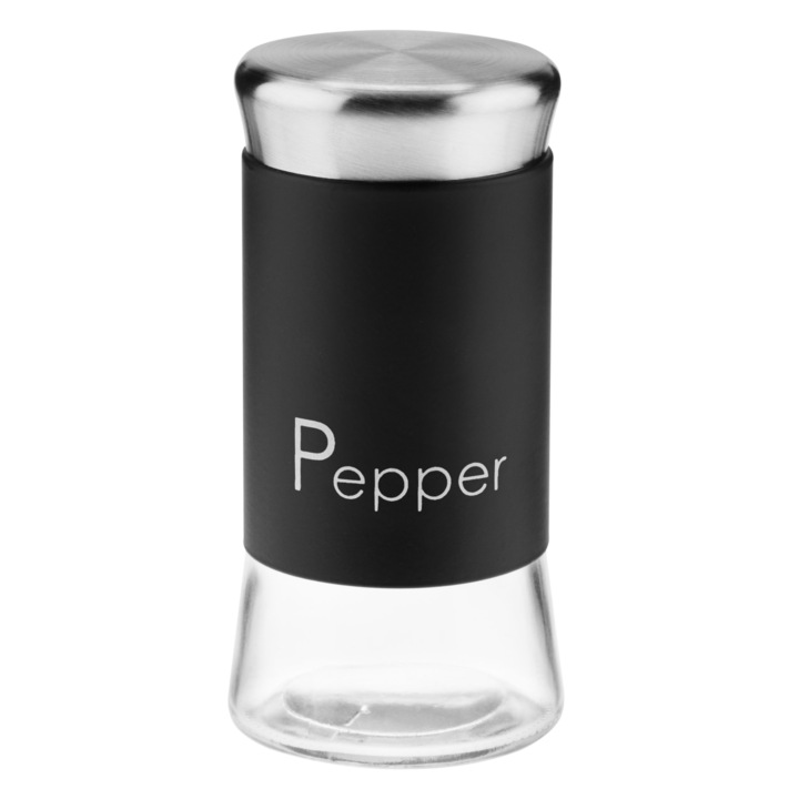 Recipient pentru condimente, Galicja, 5.3 x 12 cm, 150 ml, Gri/Negru