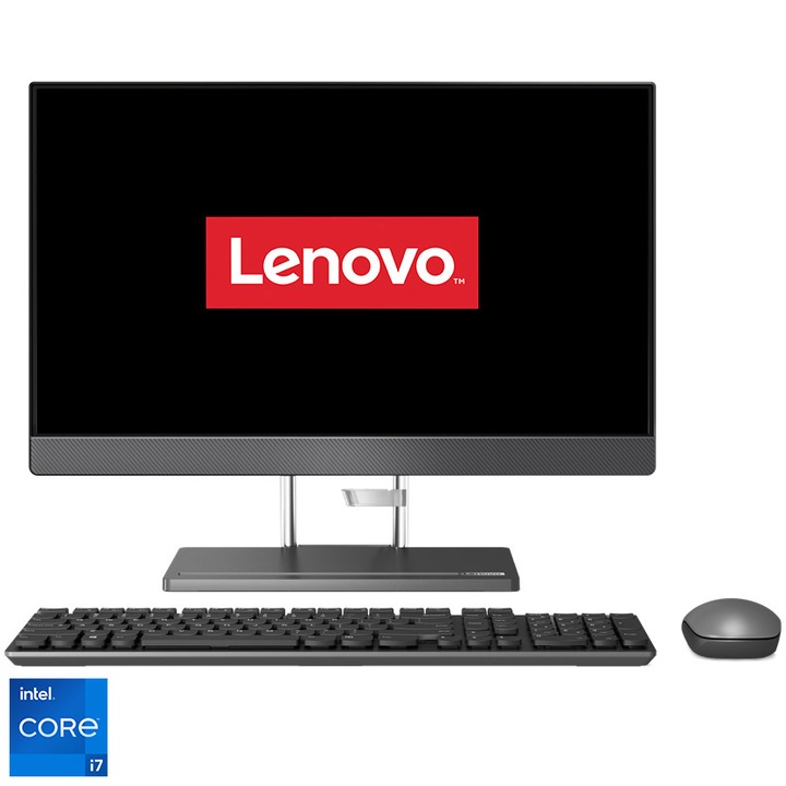 Настолен компютър All-in-One Lenovo IdeaCentre AIO 5 24IAH7, Intel® Core™ i7-13700H, 23.8", Full HD, IPS, 16GB DDR5, 1TB SSD M.2, Intel® Iris® Xe Graphics, No OS