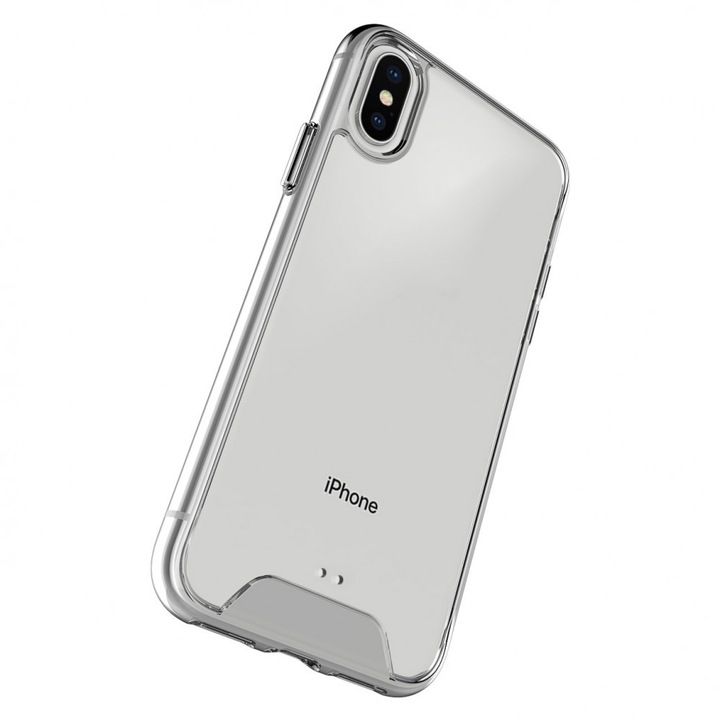 Husa telefon spate, Cellect, Silicon, Shockproof, pentru iPhone 14 Plus, Transparent