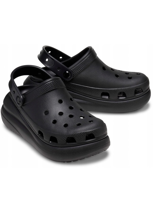 Crocs, Saboti slingback cu talpa wedge Crush, Negru, 41.5