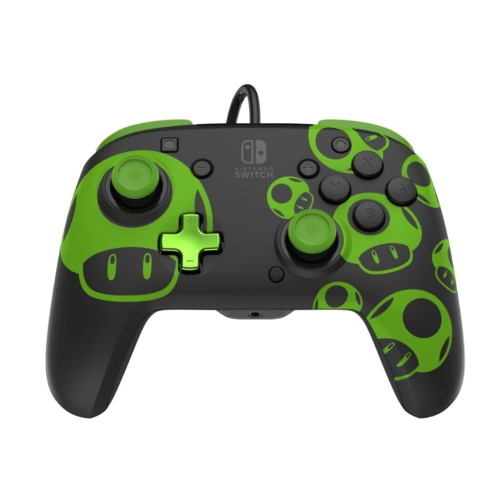 PDP Rematch Glow, Nintendo Switch/OLED, 1Up Glow In The Dark, Vezetékes kontroller