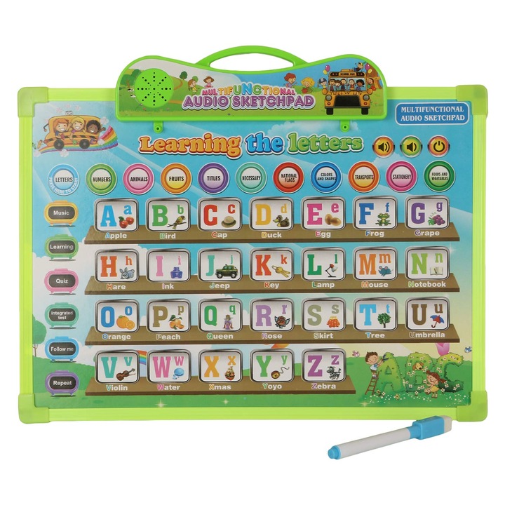 Tableta interactiva educativa 2 in 1 in limba engleza 35x28cm