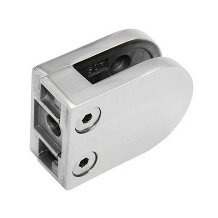 Rozsdamentes acél bilincs E5400 EmaConstruct 8 mm vastagságú üveghez, jobb oldali markolat, szatén kivitel