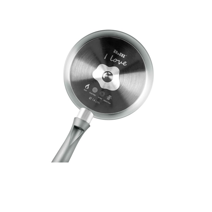 Tigaie Ibili MiniAlu-Figue, aluminiu, 14x3 cm, gri