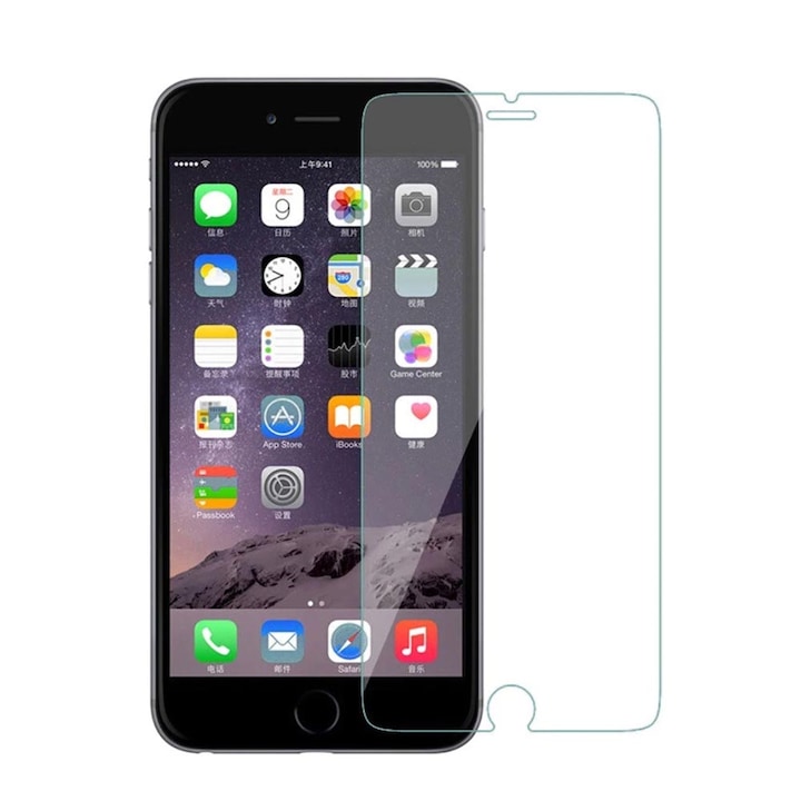 Folie sticla compatibila cu Apple iPhone 8, 0.33mm, 9H, 2.5D, Transparent