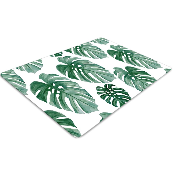 Covor PVC. Tulup. Vinil. Dreptunghi. Frunze de monstera. Verde. 140 cm x 100 cm. 010250310030100006602