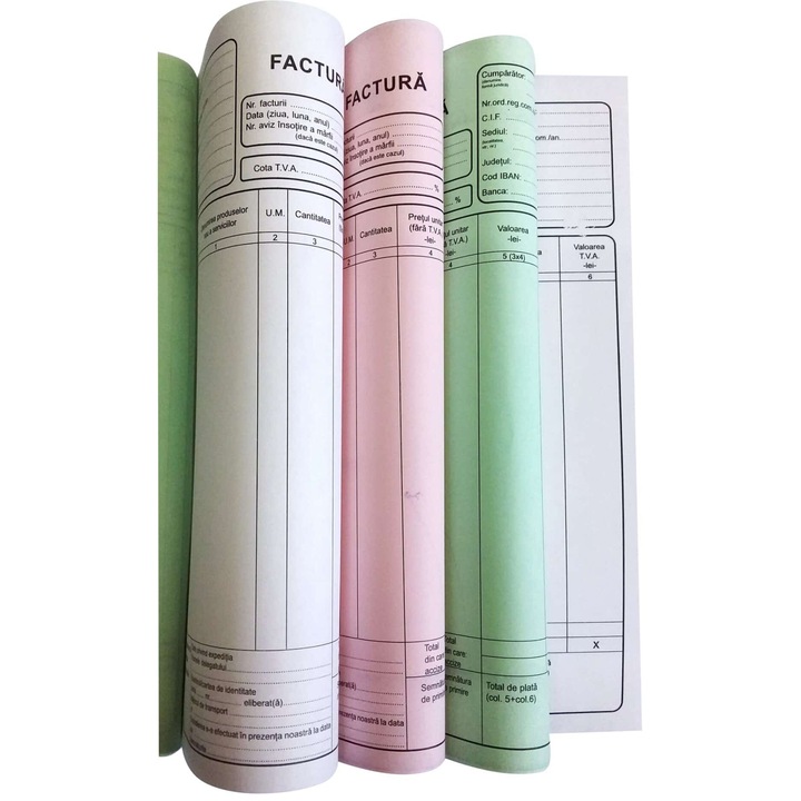 Facturier Autocopiativ A4, 3 exemplare fara TVA