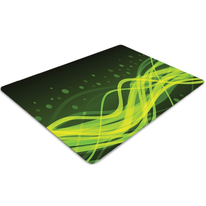 Covor pentru scaun de birou, PVC, val de legume, Verde, 140 cm x 100 cm, 010250310030100030953