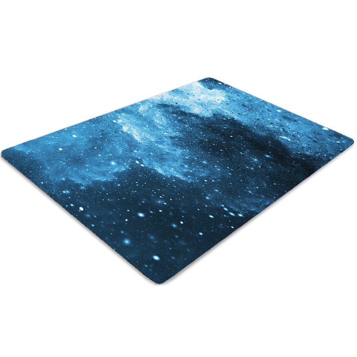 Covor PVC, Tulup, Vinil, Dreptunghi, Cerul noaptea, Albastru, 100 cm x 70 cm, 010250310010100030955