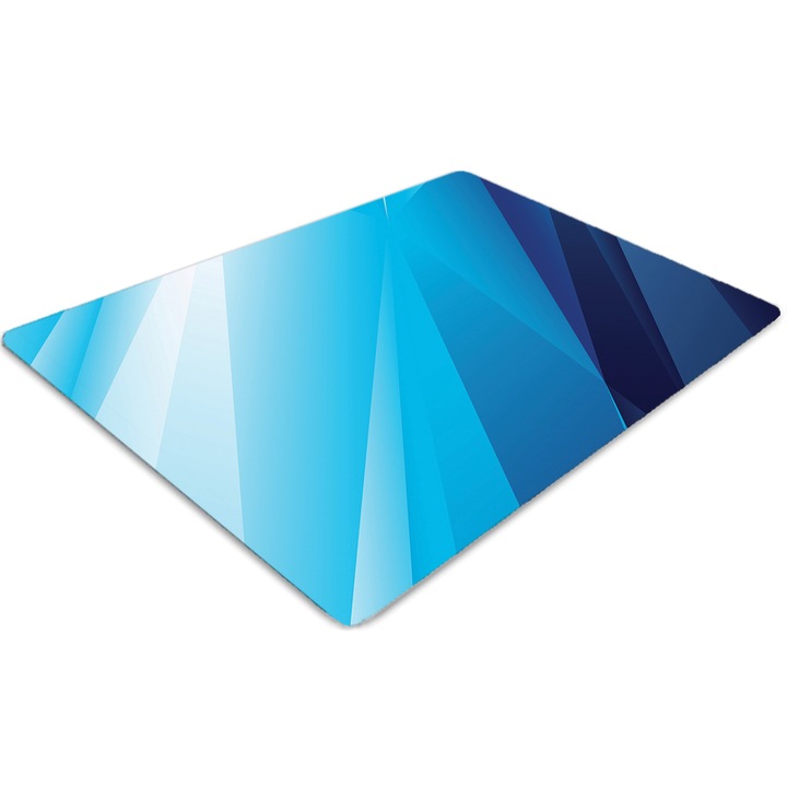 Covor pentru scaun de birou, PVC, lumini albastre, Albastru, 140 cm x 100 cm, 010250310030100030946