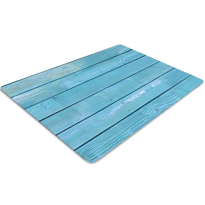 Covor pentru scaun de birou, PVC, blue boards, Albastru, 140 cm x 100 cm, 010250310030100029814