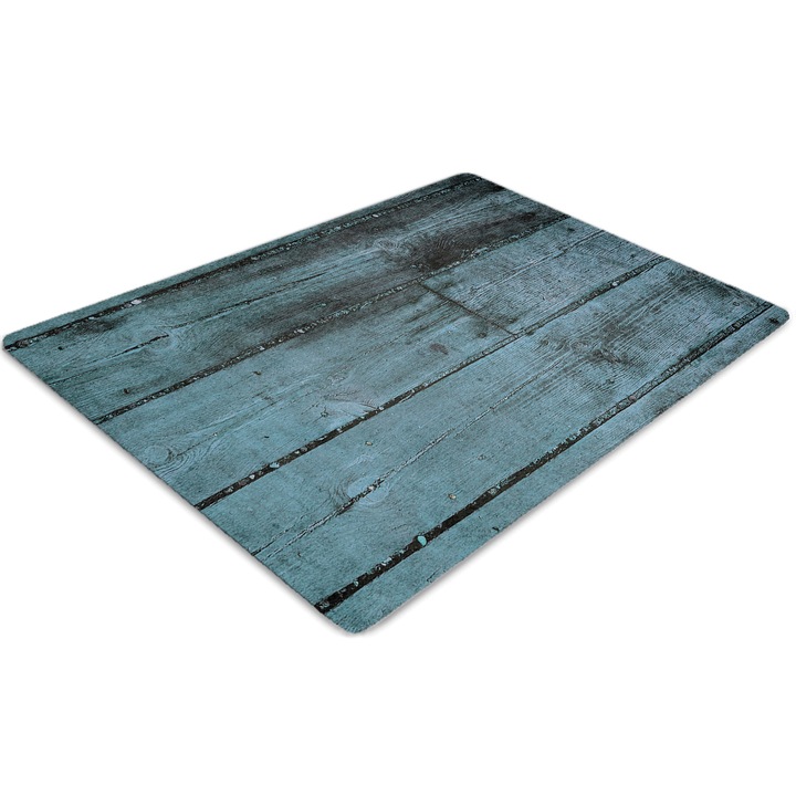 Covor pentru scaun de birou, PVC, gard albastru, Albastru, 140 cm x 100 cm, 010250310030100030922