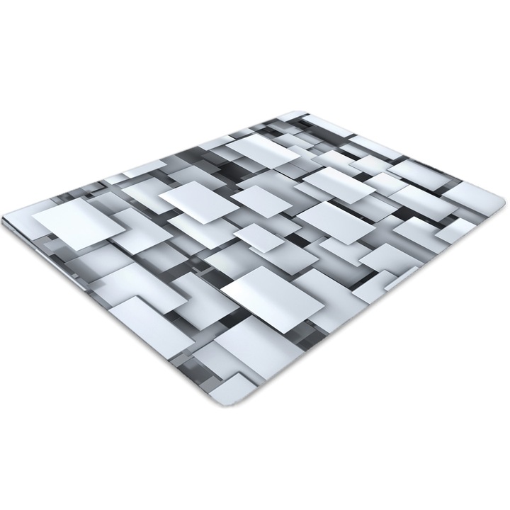 Covor pentru scaun de birou, PVC, gri, Albastru, 140 cm x 100 cm, 010250310030100030914