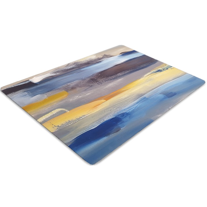 Covor pentru scaun de birou, PVC, cer lacuit, Maro, 140 cm x 100 cm, 010250310030100030899