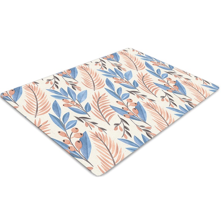 Covor pentru scaun de birou, PVC, munte de cenusa, Albastru, 140 cm x 100 cm, 010250310030100029533