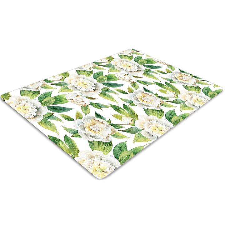 Covor pentru scaun de birou, PVC, bujor, Verde, 140 cm x 100 cm, 010250310030100006640