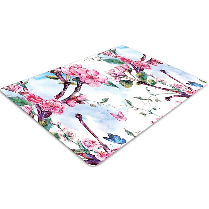 Covor pentru scaun de birou, PVC, cais, Roz, 140 cm x 100 cm, 010250310030100029561