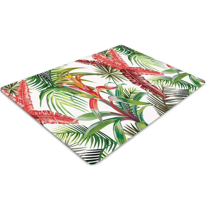 Covor pentru scaun de birou, PVC, jungla, Verde, 140 cm x 100 cm, 010250310030100030548