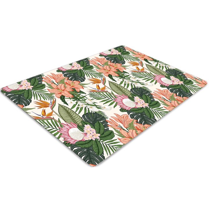 Covor pentru scaun de birou, PVC, picturi murale, Verde, 140 cm x 100 cm, 010250310030100030565