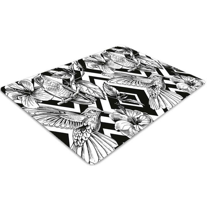 Covor pentru scaun de birou, PVC, umor, Alb, 140 cm x 100 cm, 010250310030100054787