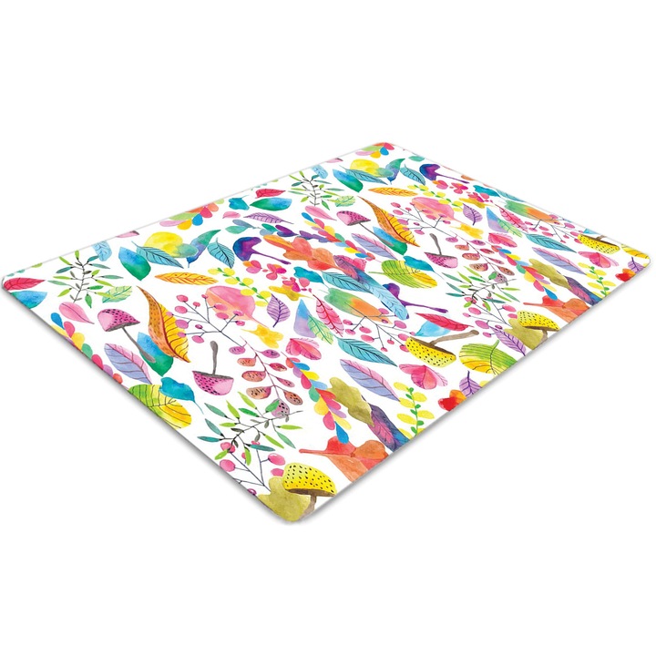 Covor pentru scaun de birou, PVC, ciuperci, Verde, 140 cm x 100 cm, 010250310030100006756