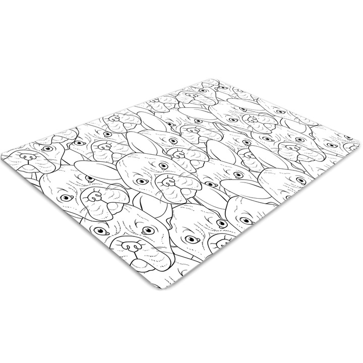 Covor pentru scaun de birou, PVC, buldog, Gri, 140 cm x 100 cm, 010250310030100005813