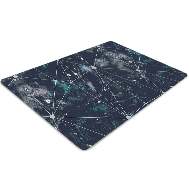 Covor pentru scaun de birou, PVC, cer de noapte, Albastru, 140 cm x 100 cm, 010250310030100011209