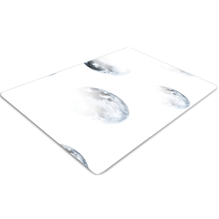 Covor pentru scaun de birou, PVC, imaginea lunii, Albastru, 140 cm x 100 cm, 010250310030100011207