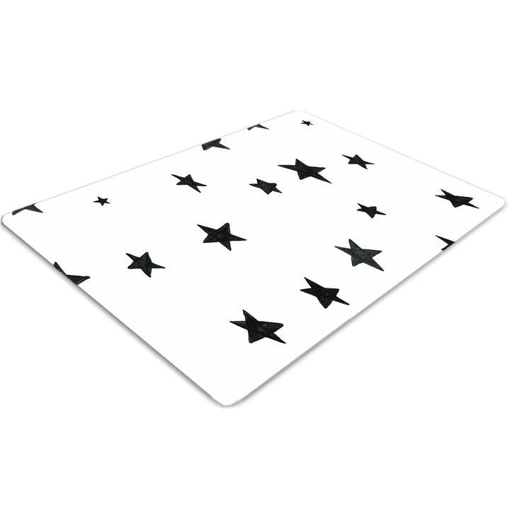 Covor pentru scaun de birou, PVC, stea, Albastru, 140 cm x 100 cm, 010250310030100029447