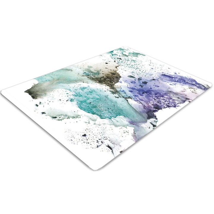 Covor pentru scaun de birou, PVC, cerneala colorata, Albastru, 140 cm x 100 cm, 010250310030100011283