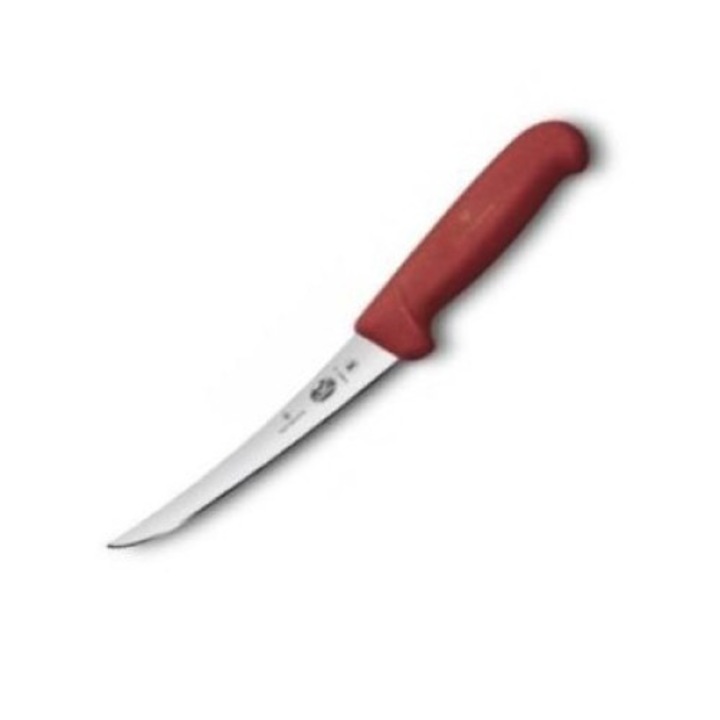 Cutit de bucatarie, Victorinox, Plastic/Otel, 12 cm, Argintiu/Rosu