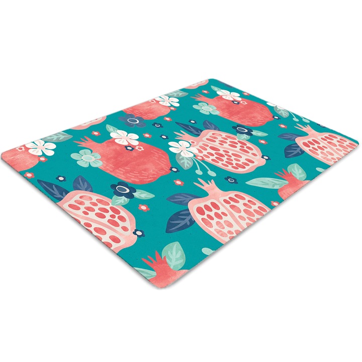 Covor pentru scaun de birou, PVC, grenada, Albastru, 140 cm x 100 cm, 010250310030100011355