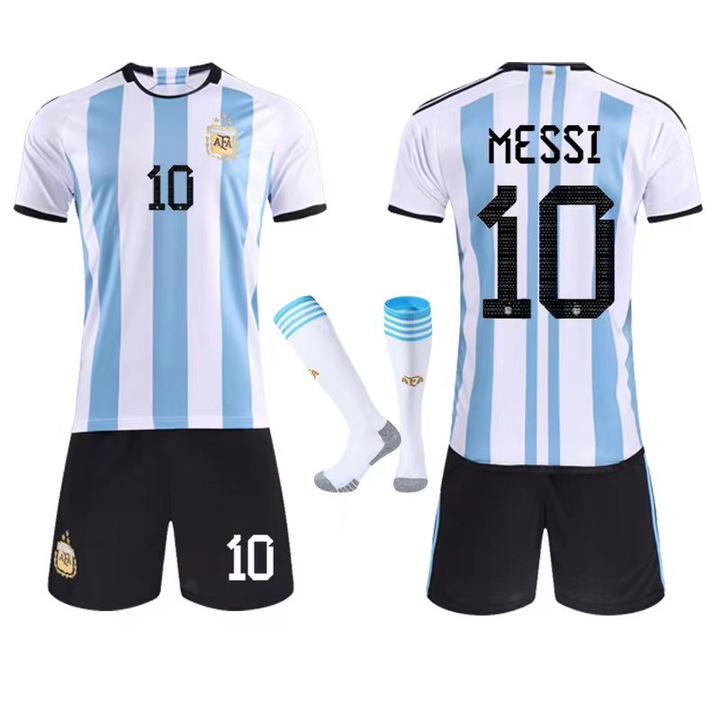 Echipament sportiv copii Messi Fotbal, Poliester, Multicolor