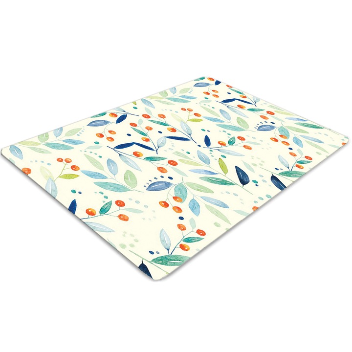 Covor pentru scaun de birou, PVC, munte de cenusa, Verde, 140 cm x 100 cm, 010250310030100030158