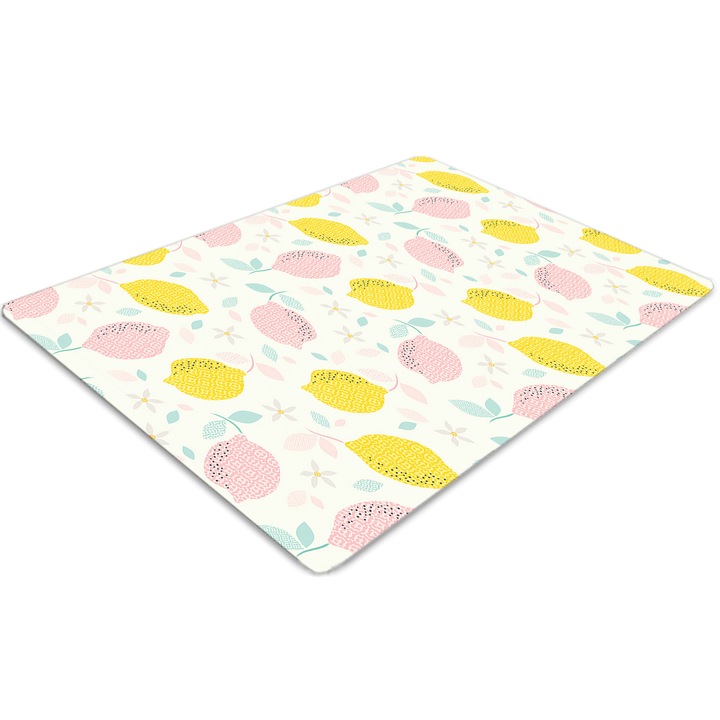 Covor pentru scaun de birou, PVC, lamaie, Verde, 140 cm x 100 cm, 010250310030100030213