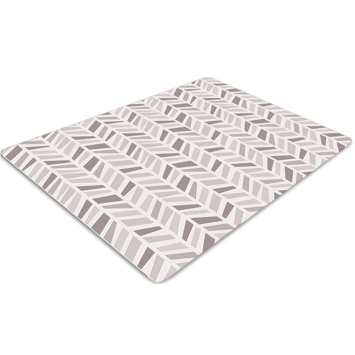 Covor pentru scaun de birou, PVC, geometrie in oase, Roz, 140 cm x 100 cm, 010250310030100029893